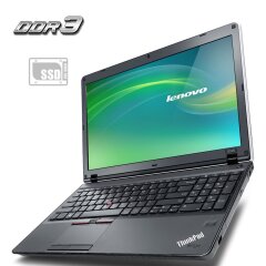Ноутбук Lenovo ThinkPad Edge E520 / 15.6" (1366x768) TN / Intel Core i3-2310M (2 (4) ядра по 2.1 GHz) / 4 GB DDR3 / 240 GB SSD NEW / Intel HD Graphics 3000 / WebCam / DVD-ROM / Windows 10