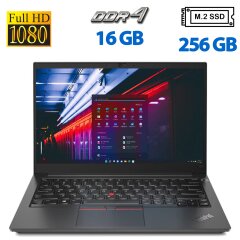 Ультрабук Lenovo ThinkPad E14 G2 / 14'' (1920x1080) IPS / Intel Core i5-1135G7 (4 (8) ядра по 4.2 GHz) / 16 GB DDR4 / 256 GB SSD M.2 / nVidia GeForce MX450, 2 GB GDDR5, 64-bit / WebCam / HDMI