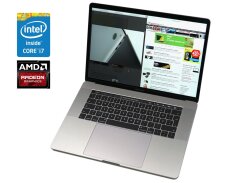 Ігровий ультрабук Apple MacBook Pro A1707 (2017) / 15.4" (2880x1800) IPS / Intel Core i7-7820HQ (4 (8) ядра по 2.9 - 3.9 GHz) / 16 GB DDR4 / 1000 GB SSD / AMD Radeon Pro 460, 4 GB GDDR5, 128-bit / WebCam
