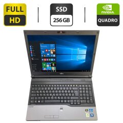 Мобильная рабочая станция Б-класс Fujitsu Celsius H720 / 15.6" (1920x1080) TN / Intel Core i7-3720QM (4 (8) ядра по 2.6 - 3.6 GHz) / 16 GB DDR3 / 256 GB SSD / nVidia Quadro K1000M, 2 GB GDDR3, 128-bit / WebCam