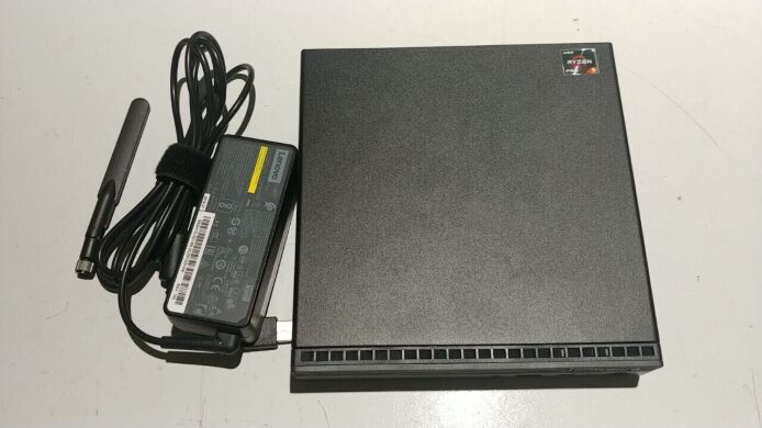 Неттоп Lenovo Thinkcentre m75q Gen2 USFF / AMD Ryzen 5 4650GE (6 (12) ядер по 3.3 - 4.2 GHz) / 16 GB DDR4 / 512 GB SSD / AMD RX Vega 7 / USB 3.1 / Wi-Fi / Блок питания в комплекте