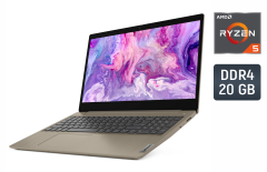Ультрабук Б-класс Lenovo IdeaPad 3 / 15.6" (1920x1080) TN / AMD Ryzen 5 3500U (4 (8) ядра по 2.1 - 3.7 GHz) / 20 GB DDR4 / 512 GB SSD / AMD Radeon RX Vega 8 / WebCam / HDMI