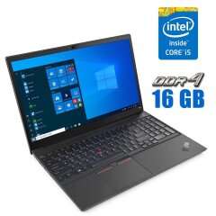 Ультрабук Lenovo ThinkPad E15 G2 / 15.6" (1920x1080) IPS / Intel Core i5-1135G7 (4 (8) ядра по 2.4 - 4.2 GHz) / 16 GB DDR4 / 256 GB SSD / Intel Iris Xe Graphics / WebCam