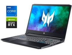 Игровой ноутбук Б-класс Acer Predator Triton PT315-53 / 15.6" (2560x1440) IPS / Intel Core i7-11800H (8 (16) ядер по 2.3 - 4.6 GHz) / 16 GB DDR4 / 1000 GB SSD / nVidia GeForce RTX 3070, 8 GB GDDR6, 256-bit / WebCam