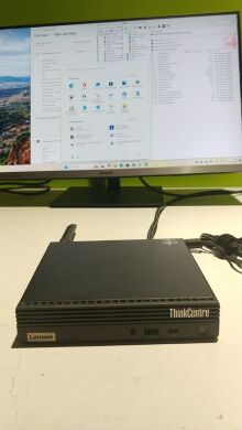 Неттоп Lenovo Thinkcentre m75q Gen2 USFF / AMD Ryzen 5 4650GE (6 (12) ядер по 3.3 - 4.2 GHz) / 16 GB DDR4 / 512 GB SSD / AMD RX Vega 7 / USB 3.1 / Wi-Fi / Блок питания в комплекте