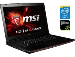 Ігровий ноутбук MSI GP62 / 15.6" (1920x1080) TN / Intel Core i7-7700HQ (4 (8) ядра по 2.8 - 3.8 GHz) / 16 GB DDR4 / 128 GB SSD M.2 + 1000 GB HDD / nVidia GeForce GTX 1060, 3 GB GDDR5, 192-bit / WebCam / Win 11