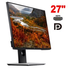 Монитор Dell UltraSharp U2717D / 27" (2560x1440) IPS / 1x HDMI, 2xDP, 1xminiDP, 5x USB 3.0, 1x USB Type-B / VESA 100x100 / Pivot