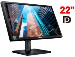 Монитор Samsung S22E650D / 22" (1920x1080) IPS / 1x DP, 1x DVI, 1x VGA, 2x USB 2.0 / VESA 100x100 / Pivot