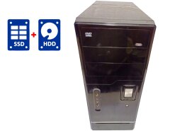 ПК Biostar Tower / AMD Athlon II X2 220 (2 ядра по 2.8 GHz) / 8 GB DDR3 / 128 GB SSD + 250 GB HDD / nVidia GeForce 7025 / 400W