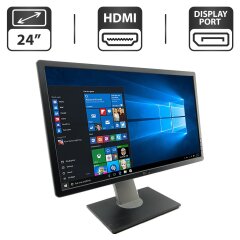 Монитор Dell P2414H / 24" (1920x1080) IPS / DP, DVI, VGA, USB-Hub / VESA 100x100 / Pivot / Кабель питания