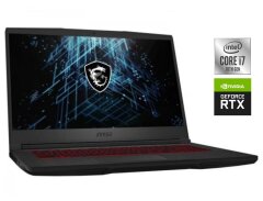 Игровой ноутбук Б-класс MSI GF65 Thin 10UE / 15.6" (1920x1080) IPS / Intel Core i7-10750H (6 (12) ядер по 2.6 - 5.0 GHz) / 16 GB DDR4 / 512 GB SSD / nVidia GeForce RTX 3060, 6 GB GDDR6, 192-bit / WebCam
