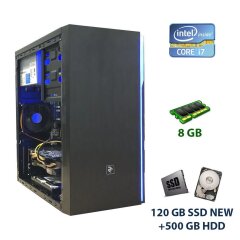 2E BASIS (RD859) RGB Tower NEW / Intel Core i7-860 (4 (8) ядра по 2.8 - 3.46 GHz) / 8 GB DDR3 / 120 GB SSD NEW+500 GB HDD / nVidia GeForce GTX 660, 3 GB GDDR5, 192-bit / 420W