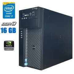 Ігровий ПК Dell Precision T1650 Tower / Intel Core i7-3770 (4 (8) ядра по 3.4 - 3.9 GHz) / 16 GB DDR3 / 240 GB SSD / nVidia GeForce GT 1030, 2 GB GDDR5, 64-bit NEW / DVD-RW 