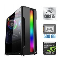 Игровой ПК / Intel Core i5-10400F (6 (12) ядер по 2.9 - 4.3 GHz) / 16 GB DDR4 / 500 GB SSD / nVidia GeForce GTX 1070 Ti, 8 GB GDDR5, 256-bit