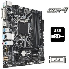 Материнская плата Gigabyte Z370M DS3H / Socket LGA1151 / USB 3.1 / M.2