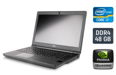 Мобільна робоча станція Fujitsu Celsius H780 / 15.6" (1920x1080) IPS / Intel Core i7-8750H (6 (12) ядер по 2.2 - 4.1 GHz) / 48 GB DDR4 / 512 GB SSD / nVidia Quadro P600, 4 GB GDDR5, 128-bit / WebCam / 4G / Windows 10