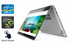 Ноутбук-трансформер Б-класс Lenovo Yoga 720-151KB / 15.6" (3840x2160) IPS Touch / Intel Core i7-7700HQ (4 (8) ядра по 2.8 - 3.8 GHz) / 16 GB DDR4 / 512 GB SSD / nVidia GeForce GTX 1050, 2 GB GDDR5, 128-bit / WebCam / TouchID / Windows 10