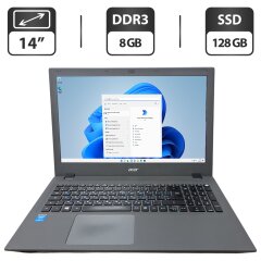 Ноутбук Б-класс Acer Aspire E5-573 / 15.6" (1366x768) TN / Intel Core i3-4005U (2 (4) ядра по 1.7 GHz) / 8 GB DDR3 / 128 GB SSD / Intel HD Graphics 4400 / WebCam