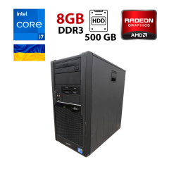 Системний блок Fujitsu W280 / Intel Core i7-870 (4(8) ядер 2.93-3.60 Ghz / 8 GB DDR3 / 500 GB HDD / AMD Radeon HD 6570, 1 GB GDDR3, 128-bit / HDMI