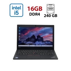 Ультрабук Б-класс Lenovo ThinkPad L390 / 13.3" (1920x1080) IPS / Intel Core i5-8365U (4 (8) ядра по 1.6 - 4.1 GHz) / 16 GB DDR4 / 240 GB SSD / Intel UHD Graphics 620 / WebCam