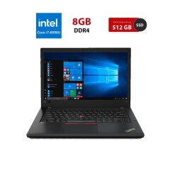 Ультрабук Lenovo ThinkPad T480s / 14" (1920x1080) IPS / Intel Core i7-8550U (4 (8) ядра по 1.8 - 4.0 GHz) / 16 GB DDR4 / 512 GB SSD / Intel UHD Graphics 620 / WebCam