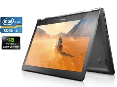 Ігровий ноутбук-трансформер Б-клас Lenovo Yoga 500-15IBD / 15.6" (1366x768) TN Touch / Intel Core i5-5200U (2 (4) ядра по 2.2 - 2.7 GHz) / 8 GB DDR3 / 500 GB HDD / nVidia GeForce 920M, 2 GB GDDR3, 64-bit / WebCam / Win 10