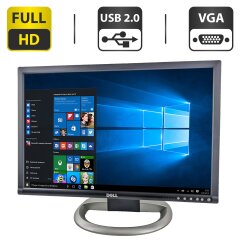 Монитор Б-класс Dell UltraSharp 2405FPW / 24" (1920x1080) TN / USB 2.0, VGA, DVI, S-Video, Audio + Кабели подключения