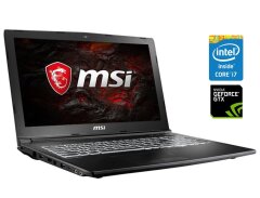 Игровой ноутбук MSI GL62M 7REX / 15.6" (1920x1080) TN / Intel Core i7-7700HQ (4 (8) ядра по 2.8 - 3.8 GHz) / 16 GB DDR4 / 512 GB SSD M.2 / nVidia GeForce GTX 1050 Ti, 4 GB GDDR5, 128-bit / WebCam