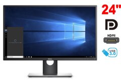 Монитор Dell P2417H / 24" (1920x1080) IPS / 1x HDMI, 1x DP, 1x VGA, 2x USB 3.0, 2x USB 2.0 / VESA 100x100