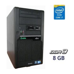 ПК Fujitsu Celsius W280 Tower / Intel Core i7-860 (4 (8) ядра по 2.8 - 3.46 GHz) / 8 GB DDR3 / 500 GB HDD / nVidia GeForce GT 620, 1 GB GDDR3, 64-bit
