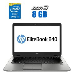 Ультрабук HP EliteBook 840 G1 / 14" (1600x900) TN Touch / Intel i5-4300U (2 (4) ядра по 1.9 - 2.9 GHz) / 8 GB DDR3 / 256 GB SSD / Intel HD Graphics 4400 / WebCam / Fingerprint / Windows 10 