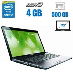 Ноутбук клас Б Lenovo G780 / 17.3" (1600x900) TN / Intel Core i3-2350M (2 (4) ядра по 2.3 GHz) / 4 GB DDR3 / 500 GB HDD / Intel HD Graphics 3000 / WebCam