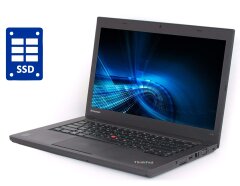 Ультрабук Б-клас Lenovo ThinkPad T440 / 14" (1600x900) TN / Intel Core i3-4030U (2 (4) ядра по 1.9 GHz) / 8 GB DDR3 / 120 GB SSD / Intel HD Graphics 4400 / WebCam / Win 10 Pro