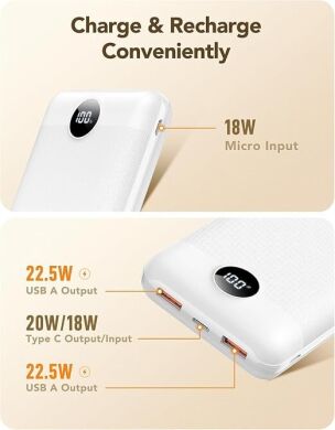 Новый Power Bank VEGER V2053 / 20000 mAh / 5V/4.5A