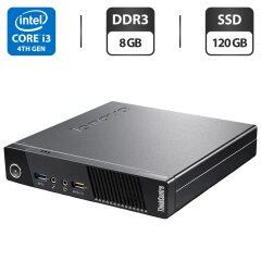 Неттоп Б-клас Lenovo ThinkCentre M73 USFF / Intel Core i3-4160T (2 (4) ядра по 3.1 GHz) / 8 GB DDR3 / 120 GB SSD / Intel HD Graphics 4400 + Блок живлення
