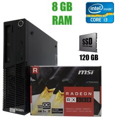 Acer X2632G DT / Intel Сore i3-4130 (2(4) ядра по 3.40 GHz) / 8GB DDR3 / 120 GB SSD / NEW Radeon RX 550 2 GB DDR5 (DVI+HDMI)