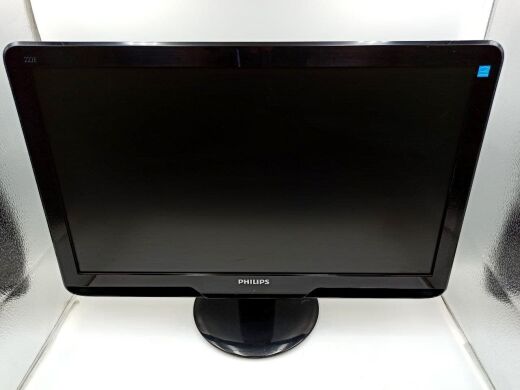 Монитор Philips 222E2SB / 22" (1920x1080) TN / VGA, DVI / VESA 100x100 + Кабель питания