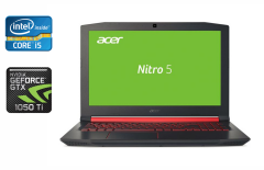 Игровой ноутбук Acer Nitro 5 AN515-53 / 15.6" (1920x1080) IPS / Intel Core i5-8300H (4 (8) ядра по 2.3 - 4.0 GHz) / 16 GB DDR4 / 512 GB SSD / nVidia GeForce GTX 1050 Ti, 4 GB GDDR5, 128-bit / WebCam / HDMI