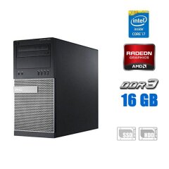 Ігровий ПК Dell Optiplex 9020 / Intel Core i7-4770 (4 (8) ядра по 3.4 - 3.9 GHz) / 16 GB DDR3 / 480 GB SSD NEW + 500 GB HDD / AMD Radeon R9 350, 2 GB GDDR5, 128-bit
