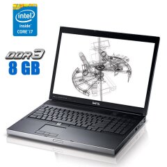 Мобільна робоча станція Б-клас Dell Precision M6500 / 17" (1920x1200) TN / Intel Core i7-740QM (4 (8) ядра по 1.73 - 2.93 GHz) / 8 GB DDR3 / 320 GB HDD / nVidia Quadro FX 2800M, 1 GB GDDR3, 256-bit