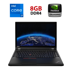 Мобильная рабочая станция Lenovo ThinkPad P53 / 15.6" (1920x1080) IPS / Intel Core i7-9750H (6 (12) ядер по 2.6 - 4.5 GHz) / 8 GB DDR4 / 240 GB SSD / nVidia Quadro RTX 3000, 6 GB GDDR6, 192-bit / WebCam