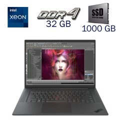 Рабочая станция Lenovo ThinkPad P1 / 15.6" (3840x2160) IPS Touch / Intel Xeon E-2176M (6 (12) ядер по 2.7 - 4.4 GHz) / 32 GB DDR4 / 1000 GB SSD / nVidia Quadro P2000, 4 GB GDDR5, 128-bit / WebCam