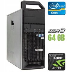 Робоча станція Lenovo ThinkStation S30 Tower / Intel Xeon E5-1650 (6 (12) ядер по 3.2 - 3.8 GHz) / 64 GB DDR3 / 1000 GB HDD / nVidia Quadro 4000, 2 GB GDDR5, 256-bit / 610W / DVI / DisplayPort