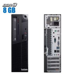 Системний блок Lenovo ThinkCentre M73 SFF / Intel Pentium G3240 (2 ядра по 3.1 GHz) / 8 GB DDR3 / 250 GB HDD / Intel HD Graphics / DVD-ROM / USB 3.0 
