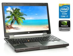 Мобильная рабочая станция HP EliteBook 8570w / 15.6" (1920x1080) TN / Intel Core i7-3720QM (4 (8) ядра по 2.6 - 3.6 GHz) / 16 GB DDR3 / 480 GB SSD / nVidia Quadro K1000M, 2 GB DDR3, 128-bit