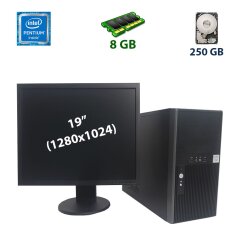 Комплект ПК: Hyundai Pentino Black/ Intel 4-th gen (2 ядра 3.3GHz /2014/1150) / 8 GB DDR3 / 250 GB HDD + Монитор 19" Acer B193 (Audio)