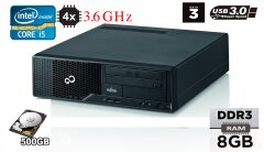 Fujitsu-Siemens Esprimo Е510 SFF / Intel Core i5-3470 (4 ядра по 3.2GHz) / 8GB DDR3 1600 МГц / 500GB HDD / 4x USB 3.0 +  Наклейка Windows 7 Professional