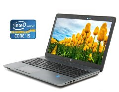 Ноутбук Б-класс HP ProBook 450 G1 / 15.6" (1366x768) TN / Intel Core i5-3230M (2 (4) ядра по 2.6 - 3.2 GHz) / 8 GB DDR3 / 120 GB SSD + 500 GB HDD / Intel HD Graphics 4000 / WebCam / Win 10 Pro