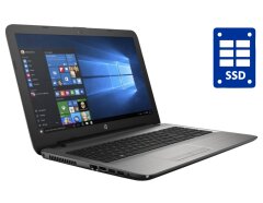 Ноутбук HP 15-ay039wm / 15.6" (1366x768) TN / Intel Core i3-6100U (2 (4) ядра по 2.3 GHz) / 8 GB DDR4 / 128 GB SSD / Intel HD Graphics 520 / WebCam / DVD-ROM / Win 10 Home