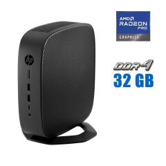 Неттоп HP t740 Thin Client USFF / AMD Ryzen V1756B (4 (8) ядра по 3.25 - 3.6 GHz) (аналог i7-7700T) / 32 GB DDR4 / 512 GB SSD M.2 / AMD Radeon Pro WX 3100, 4 GB GDDR5, 128-bit / Win 10 Pro
